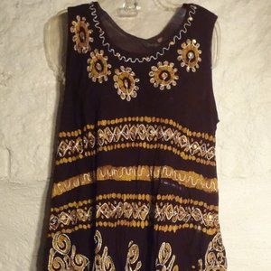 Brown Summer Dress/Swim Coverup Size L